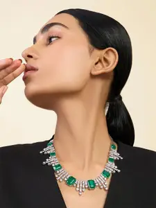 Isharya Brass Rhodium-Plated Necklace