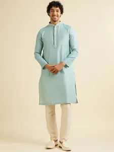 Manyavar Men Regular Thread Work Kurta with Pyjamas