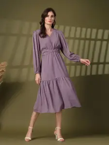 plusS Fit & Flare Midi Dress