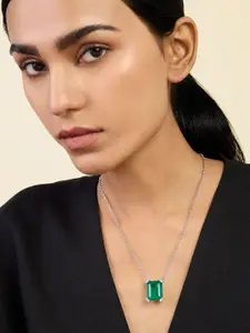 Isharya Brass Rhodium-Plated Necklace