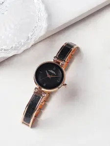 French Connection Women Embellished Dial & Bracelet Style Straps Analogue Watch FCN0108BM