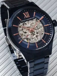 French Connection Men Skeleton Dial & Bracelet Style Straps Automatic Watch FCA10UM