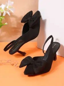 Flat n Heels Women Pointed Toe Stiletto Pumps with Bows