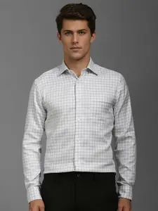 Louis Philippe Men Classic Opaque Checked Formal Shirt