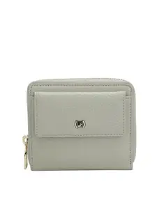 Da Milano Women Textured Leather Zip Around Wallet