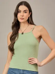 Roadster Women Ribbed Shoulder Strep Top