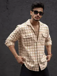 Powerlook Men Opaque Checked Casual Shirt