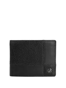 Da Milano Men Textured Leather Two Fold Wallet