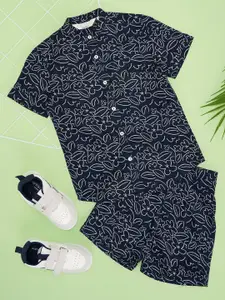 indus route by Pantaloons Boys Printed Shirt With Shorts