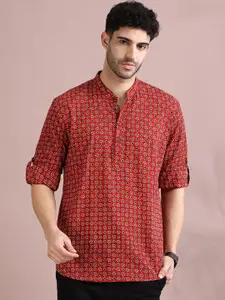 FILORI STUDIO Men Pure Cotton Ethnic Motifs Printed Kurta