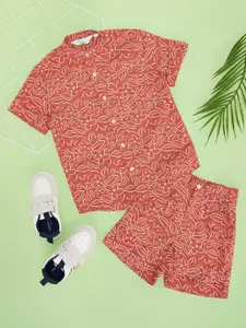 indus route by Pantaloons Boys Printed Shirt With Shorts