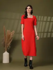 plusS Fit & Flare Midi Dress