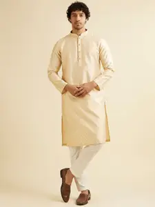 Manyavar Men Embroidered Regular Sequinned Kurta with Pyjamas