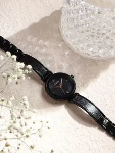French Connection Women Printed Dial & Textured Straps Analogue Watch FCN0108BBM