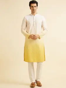 Manyavar Men Embroidered Regular Sequinned Kurta with Pyjamas