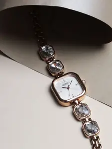 French Connection Women Printed Dial & Bracelet Style Straps Analogue Watch FCN0106SRGM