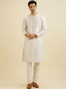 Manyavar Men Printed Regular Kurta with Pyjamas
