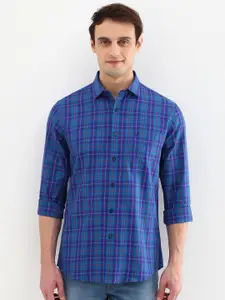 Allen Solly Men Slim Fit Opaque Checked Casual Shirt