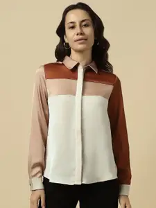 Allen Solly Woman Women Opaque Colourblocked Casual Shirt
