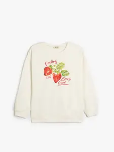 Koton Girls Graphic Printed Cotton Sweatshirt
