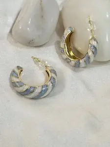 The Jewellery Tale Contemporary Half Hoop Earrings