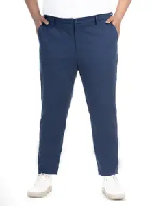The Pant Project Insignia Blue Slim-Fit Wrinkle-Free Power-Stretch Knitted Trousers