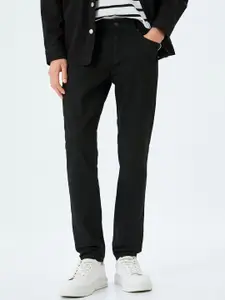 Koton Men Slim Fit Mid-Rise Cotton Trousers