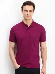 Allen Solly Men Floral Printed Polo Collar Pockets T-shirt