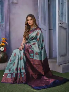 Areca Designer Ethnic Motifs Woven Design Zari Pure Silk Banarasi Designer Saree