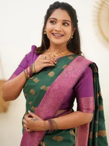 Areca Designer Ethnic Motifs Zari Pure Silk Designer Banarasi Saree