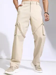 HIGHLANDER Men Solid Utility Pocket Carpenter Fit Cargo Pant