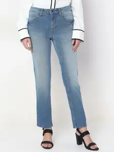 Vero Moda Women Cotton Straight Fit Light Fade Stretchable Jeans