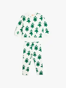 Koton Boys Printed Sweatshirt & Trousers