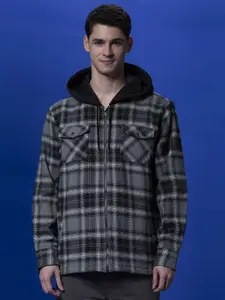 Pepe Jeans Men Checked Tailored Jacket with Patchwork