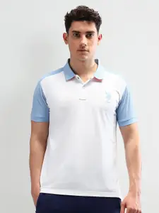 U.S. Polo Assn. Men Brand Logo Polo Collar Pockets Slim Fit T-shirt