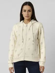 Van Heusen Woman Printed Cotton Hooded Sweatshirt