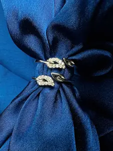 Arte Jewels 92.5 Sterling Silver Stone Studded Toe Rings