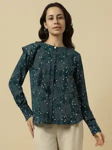 Allen Solly Woman Women Polka Dot Opaque Printed Casual Shirt