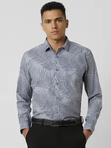 V Dot Men Slim Fit Opaque Printed Party Shirt