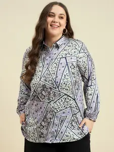 DressBerry Curve Women Comfort Opaque Printed Casual Shirt