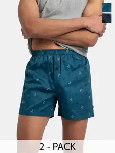 Jockey Pack of2 Super Combed Mercerized Cotton Inner Boxers With Ultrasoft Waistband-8222