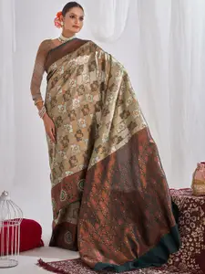 Areca Designer Floral Woven Design Zari Pure Silk Banarasi Saree