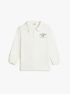 Koton Boys Cotton Shirt Collar Long Sleeves Pullover Sweatshirt