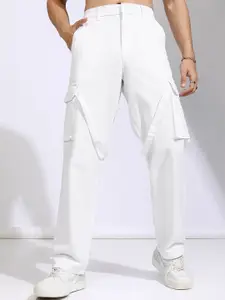 HIGHLANDER Men Solid Utility Pocket Carpenter Fit Cargo Pant