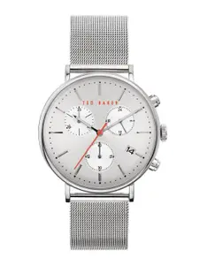 Ted Baker Men Dial & Stainless Steel Bracelet Style Straps Analogue Watch SHBKPMMF901NT