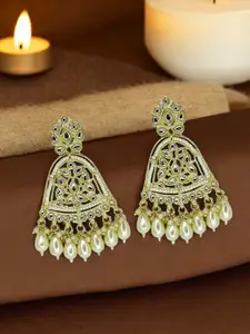 FEMMIBELLA Gold-Plated Contemporary Drop Earrings