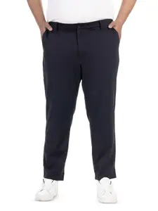 The Pant Project Dark Navy Slim-Fit Wrinkle-Free Power-Stretch Knitted Trousers