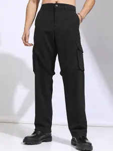 HIGHLANDER Men Solid Utility Pocket Carpenter Fit Cargo Pant