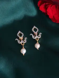 Voylla Floral Teardrop Earrings