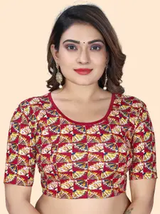 SHREEJI DESIGNER Women Printed Round Neck Stretchable Blouse